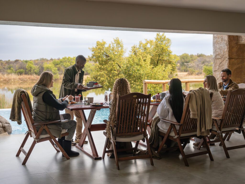 Kingfisher Villa Suites breakfast set up